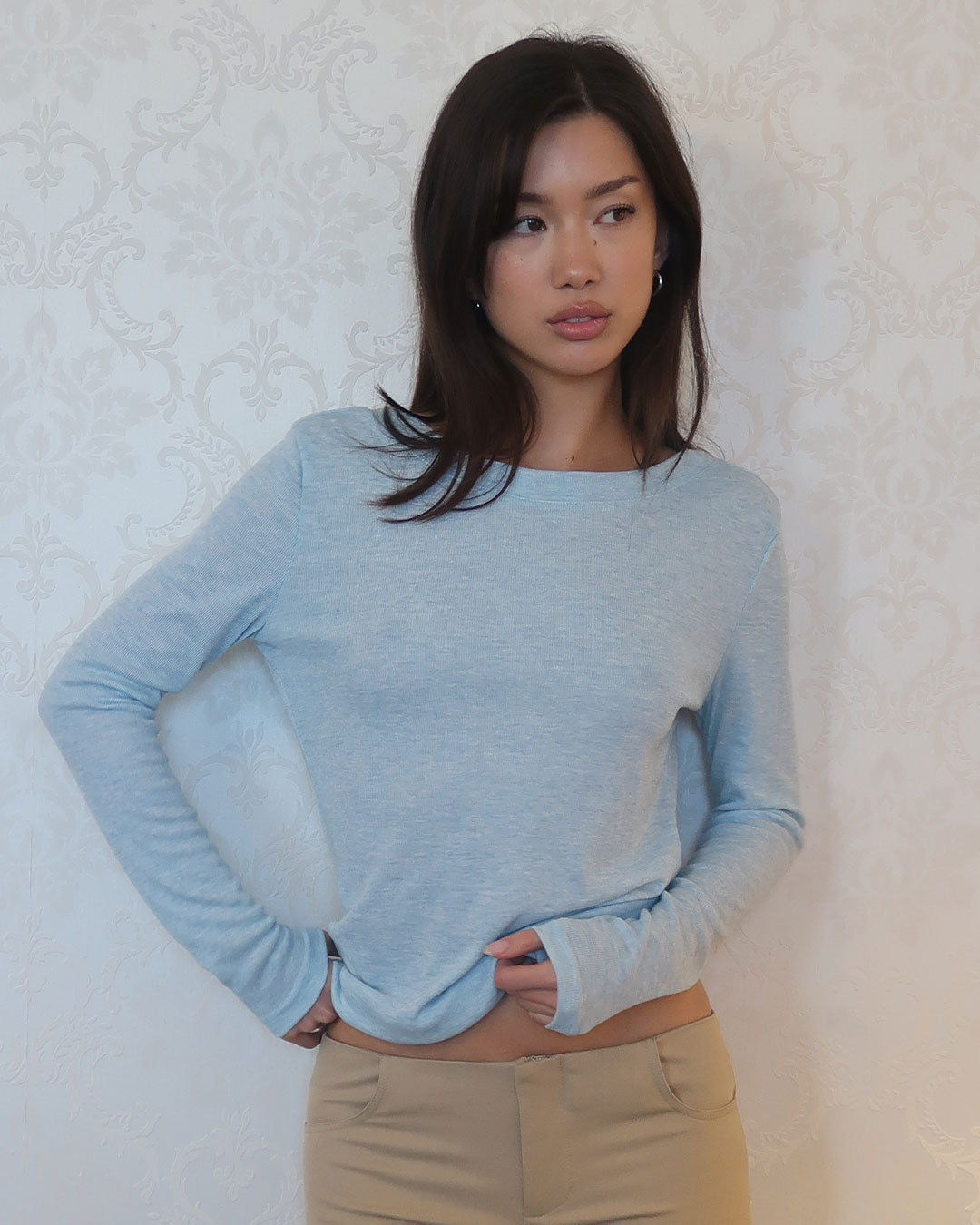 Lulu Long Sleeve Top | Sky