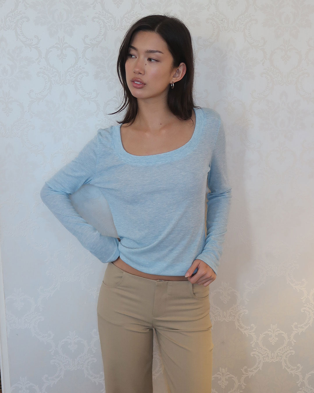 Lulu Long Sleeve Top | Sky