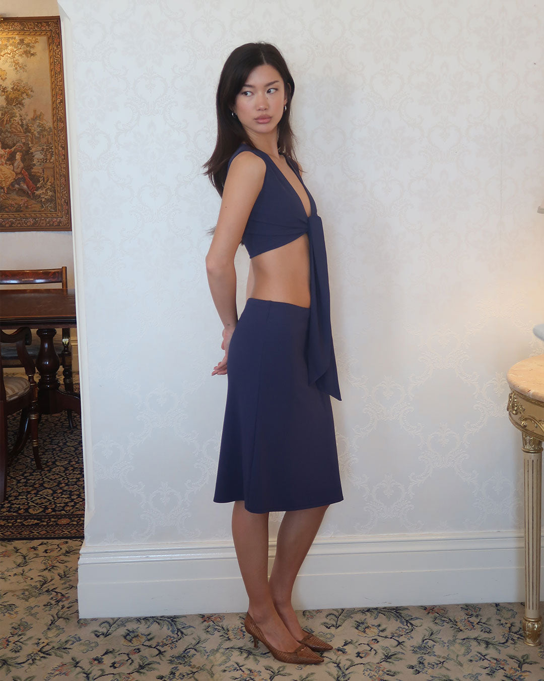 Mia Cropped Top | Midnight